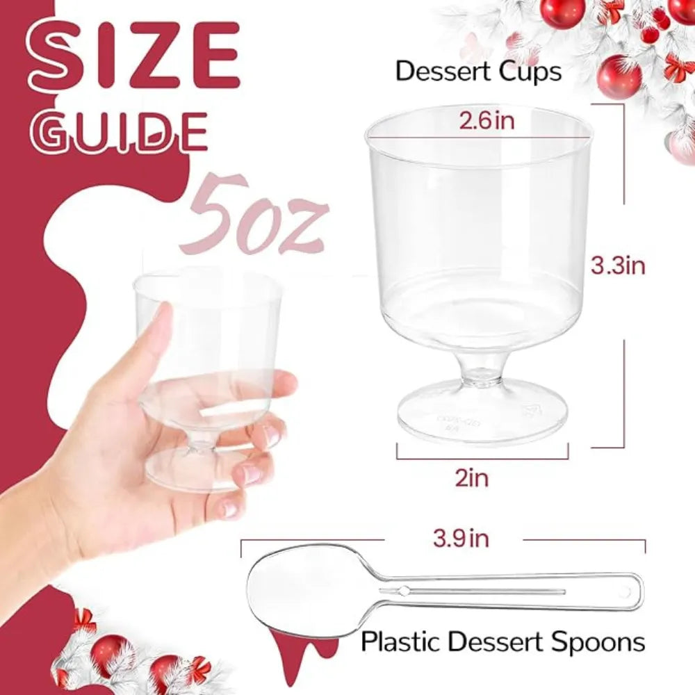 Transparent Plastic 5 oz Dessert Cups
